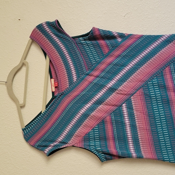 Joe brown maxi dress sleevesles v-neck size UK 16 colors pink purple green - Picture 5 of 16